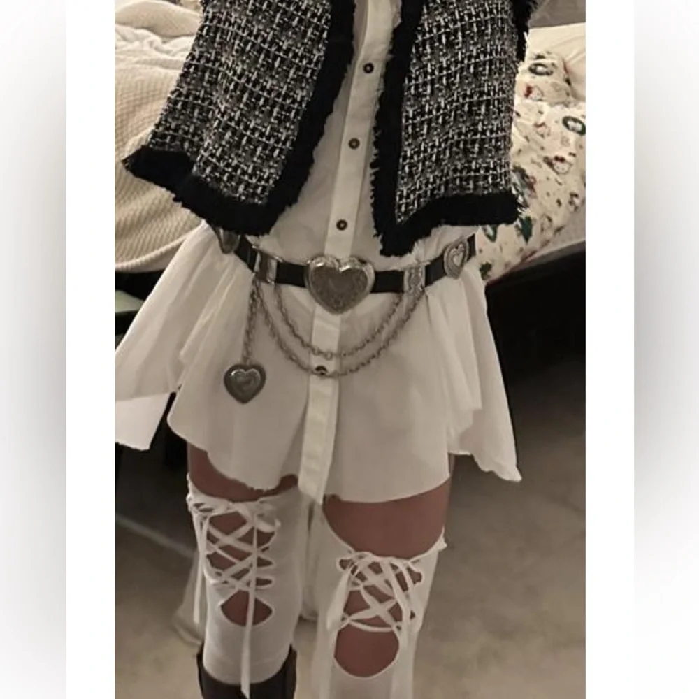 Free peoples ticked and tied over the knee socks - Picture 6 of 7